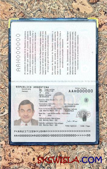 Argentyna nowy paszport 2022-obecnie fotowygląd, skan i fotorealistyczny snapshot, 2 w 1